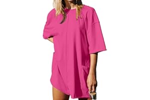 AnotherChill Womens Athletic Romper With Pockets Workout Tee Rompers Backless Oversized Onesie Casual Activewear