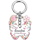 OEHEDOU Grandma Gifts Birthday Gifts For Grandma Keychain Mothers Day Gift For Grandmother Mothers Day Gift Birthday Present Grandmother Birthday Present Happy Birthday Grandma