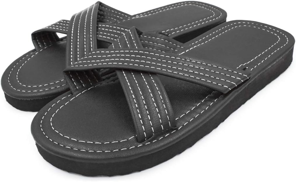 Mens Casual Cross Strap Slip On Sandal Slides Amazon.co.uk Shoes & Bags