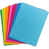 Hygloss Bright Colored Cardstock - 8.5x11-Inch, 12 Assorted Colors, 96 Sheets, 65 lb/ 176 gsm, Fade-Resistant, Acid-Free Colo