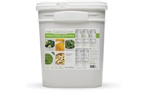 Nutristore Emergency Buckets | Premium Freeze-Dried Vegetables | 25-Year Shelf Life | Made in USA | Emergency Survival Food Supply | 60 Large Servings (Vegetable - Single Bucket)