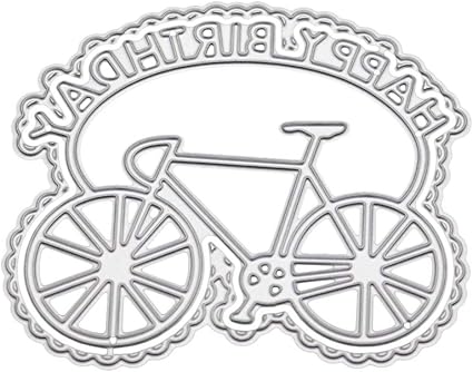 Mi Tu Joyeux Anniversaire Velo Metal Cutting Dies Diy Scrapbooking Album Timbre Papier Carte Gaufrage Artisanat Decor Amazon Fr Cuisine Maison