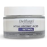 Delfanti-Milano • HYALURONIC ACID and RETINOL • Night Cream • Deep Hydration Lipid Replenishment• Face & Neck Moisturizer • Made in Italy • 1.7 oz jar