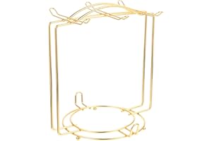 MUSISALY Espresso Cups Drainer Stand Stainless Steel Wire Coffee Mug Holder Kitchen Dish Rack Golden Finish