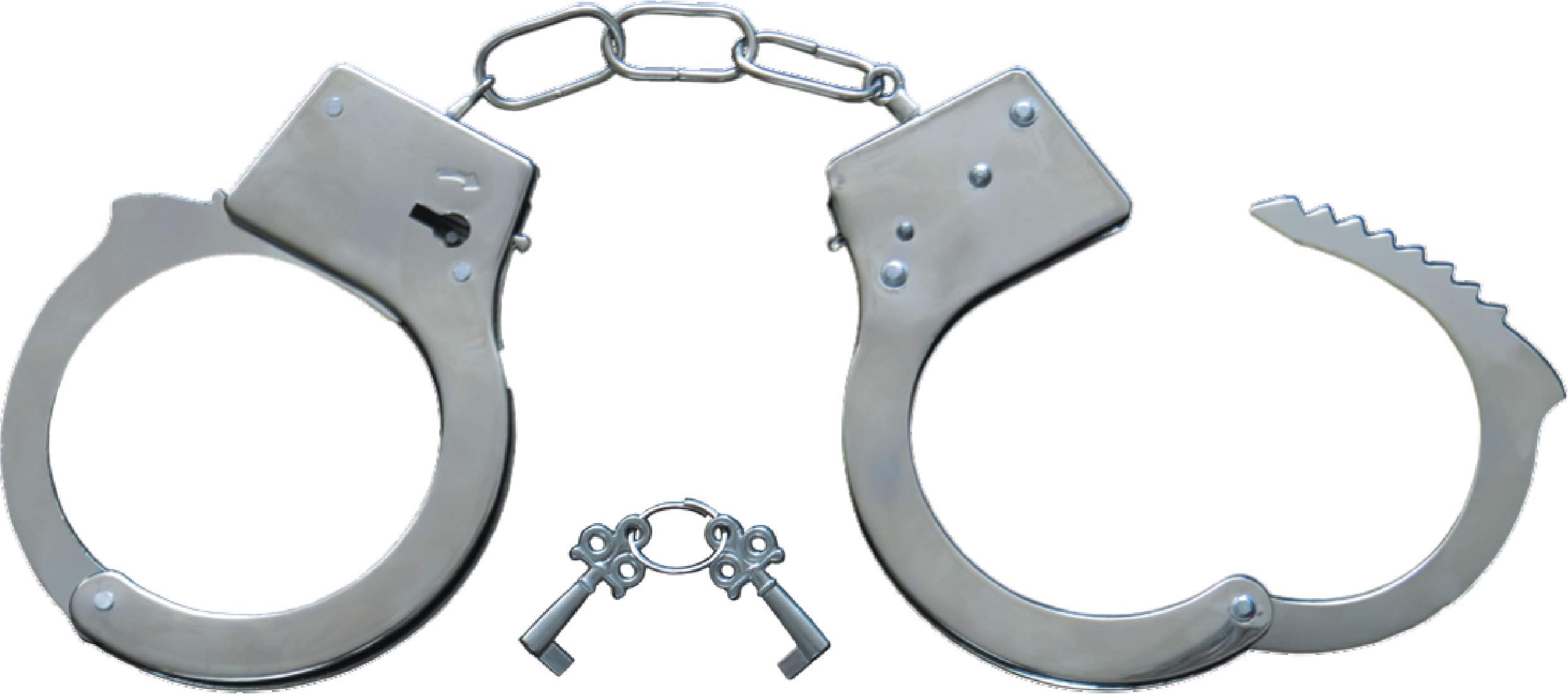 Dress Up America Metal Handcuffs - Toy Handcuffs for Kids - Police Costume Accessory - Handcuff Set with Two Keys