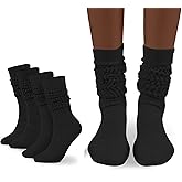 Flydo Womens Slouch Sock Scrunch Socks Soft Long Boot Socks for Women Stacked High Sock 2-3 PACK