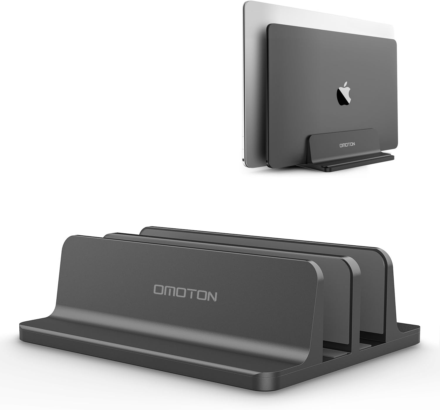 [Updated Dock Version] Vertical Laptop Stand, OMOTON Double Desktop