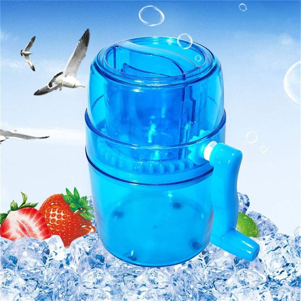 1.1L Portable Hand Crank Manual Stainless Steel Ice Crusher Shaver Kids Shredding Snow Cone Maker Machine Kitchen Tools Gadgets