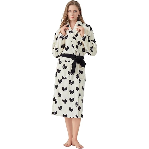 personalised ladies dressing gown Ladies personalised hooded polar bear printed dressing gown Lulabay