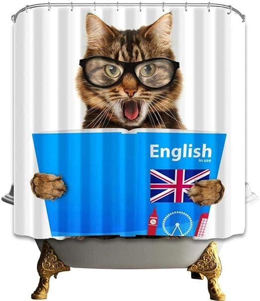 Duschvorhang Polyester dekorative Badezimmervorhänge Wasserdicht