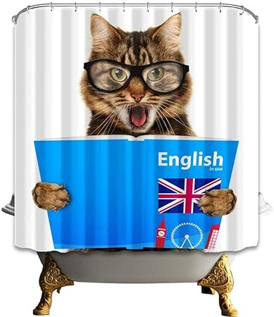Duschvorhang Polyester dekorative Badezimmervorhänge Wasserdicht
