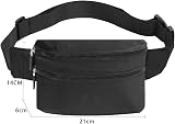 Hongking Bumbags Waist Fanny Pack Adjustable Belt for Sport Hiking Black view 6