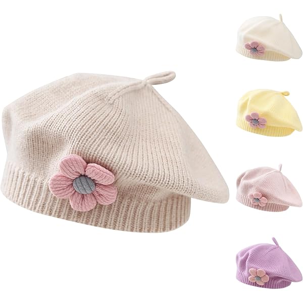 Amazon.com: BLESSI Fashion Wool Pom Pom Bowknot Cute Beret  display picture 2