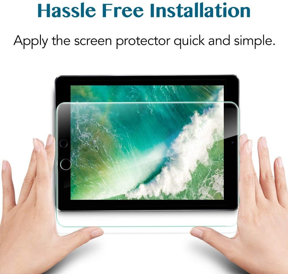 CSL-TECH 2-Pack Screen Protector for iPad 9th 8th 7th Generation 10.2 Inch Tempered Glass Bubble-Free Anti-Scratch Compatible with iPad 2021 - Image 4