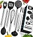 Silicone Cooking Utensils Set - Kitchen Utensil Set - Kitchen Utensils Set - 7 Silicone Utensils Set - Stainless Steel Utensils - Cooking Utensil Set Spatula Set - Kitchen Tools (Regular-new)
