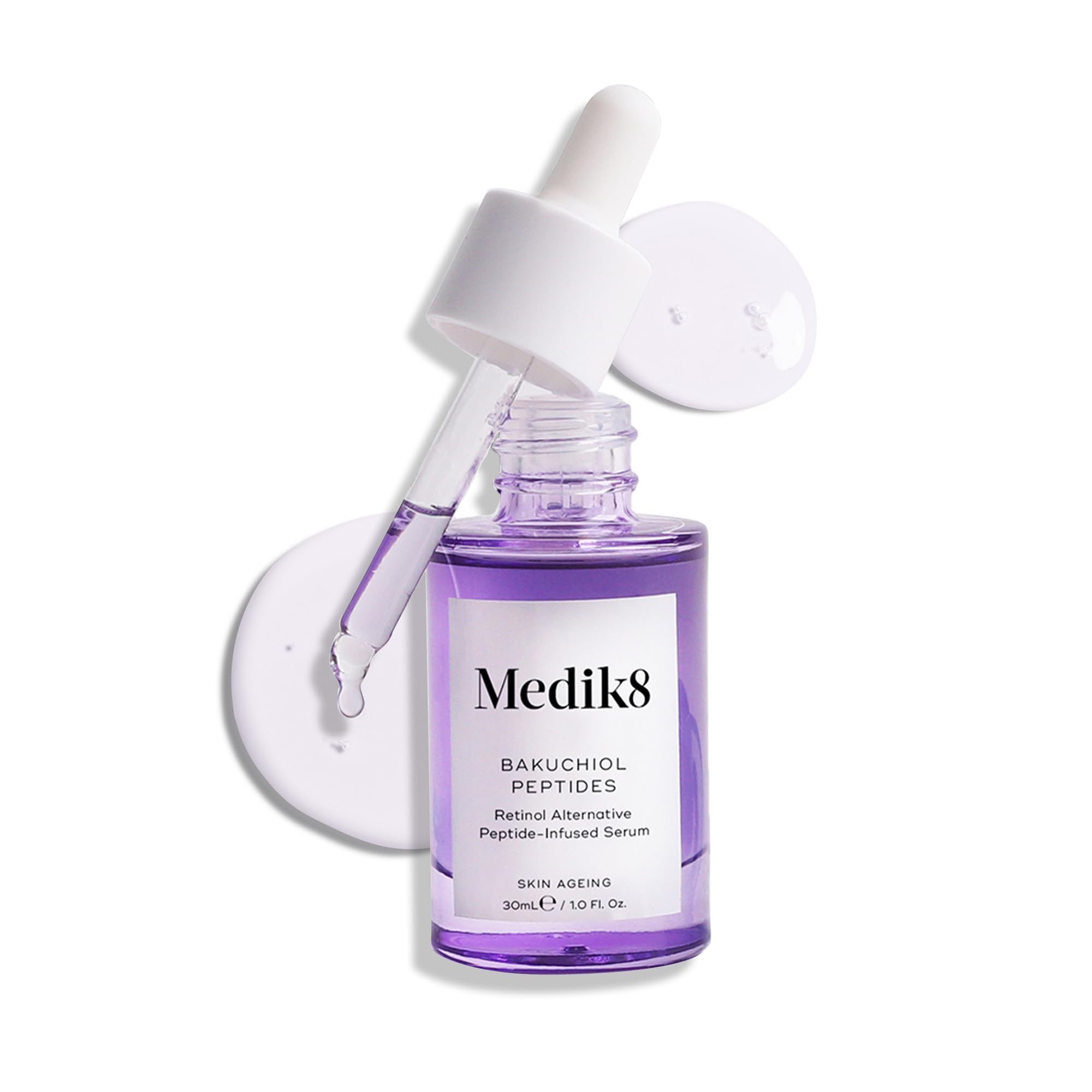 Medik8 Bakuchiol Peptides - Retinol Alternative Peptide-Infused Serum - 1.25% Bakuchiol - Plant-Based Retinol Alternative - 30ml