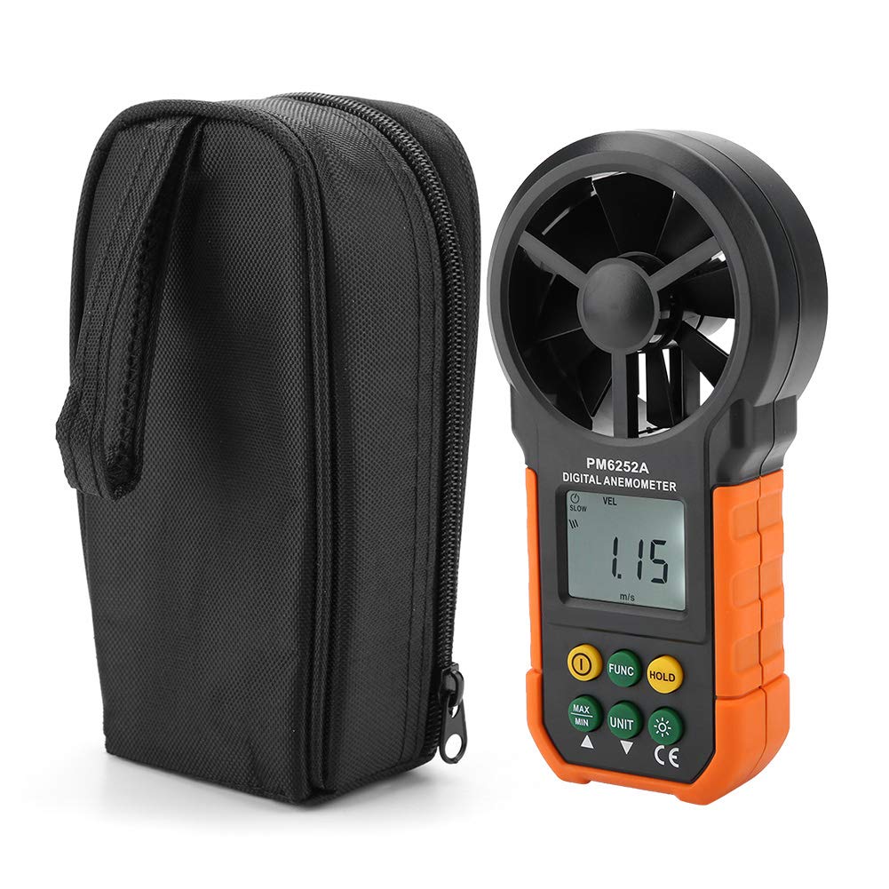 Digital Wind Speed Meter Wind Gauge PM6252A Handheld Anemometer Air Volume Measuring Gauge with LCD Display Air Velocity Meter for Windsurfing Kite Flying