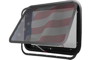 AlloTemlass RV Window | 30" W x 22" H | RV Exit Window | Tempered Glass &Trim Set | DOT Certification Qualified