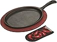 Lodge LFSR3 Cast Iron Fajita Set, Pre-Seasoned