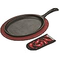 Lodge LFSR3 Cast Iron Fajita Set, Pre-Seasoned