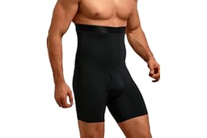 TOPELLER Men Tummy Control Shorts High Waist Slimming Body Shaper Compression Shapewear Belly Girdle Underwear Boxer Briefs