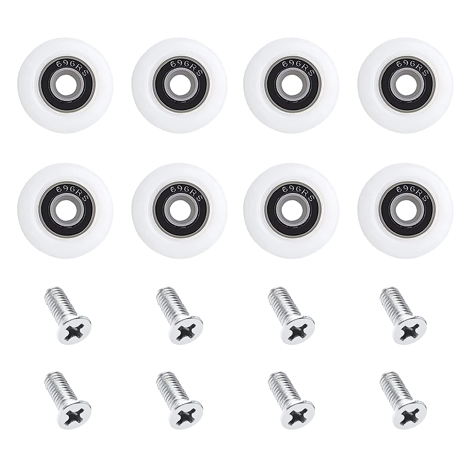8 Pieces 23mm Shower Door Wheels Bottom Shower Door Rollers Shower Doors Pulley Glass Door Runner Sliding for Shower Cabins Bathroom Glass Door