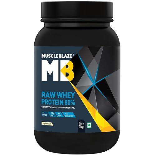 MuscleBlaze Raw Whey Protein - 2.2 lb/ 1 kg, 33 Servings