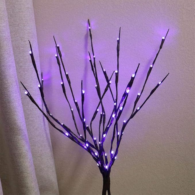 AMARS 2 Pack Lighted Branches Lights Battery Operated Twig Willow Decorative LED