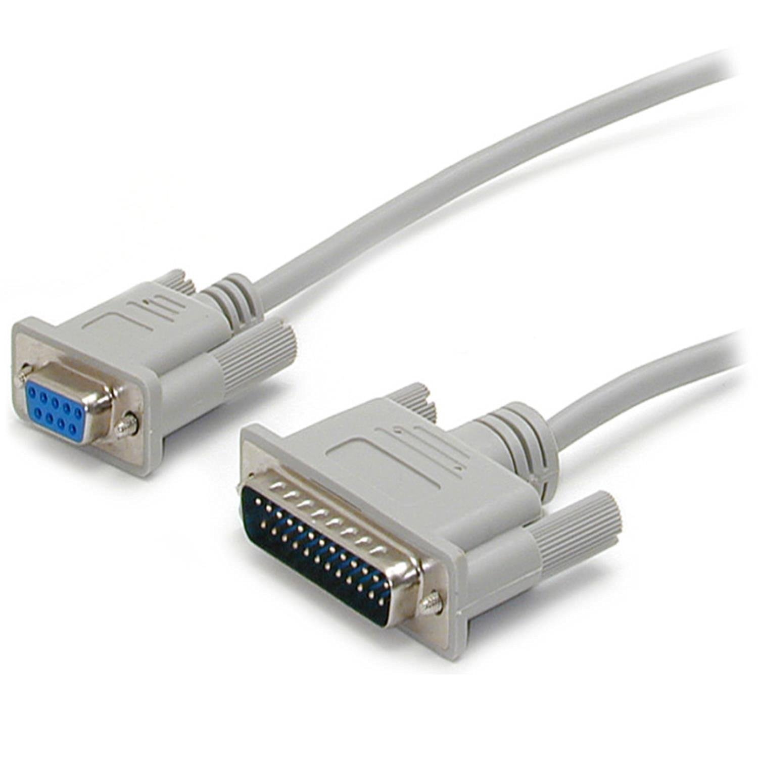 StarTech.com 10 ft Cross Wired DB9 to DB25 Serial Null Modem Cable - F/M - Null modem cable - DB-9 (F) to DB-25 (M) - 10 ft (SCNM925FM)