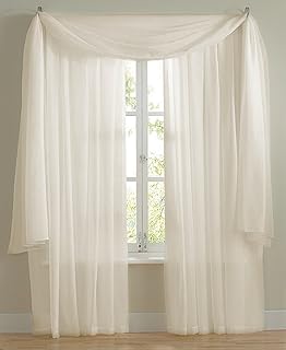 Silver Chrome Voile Swag Scarf Holder Pair Amazon Co Uk