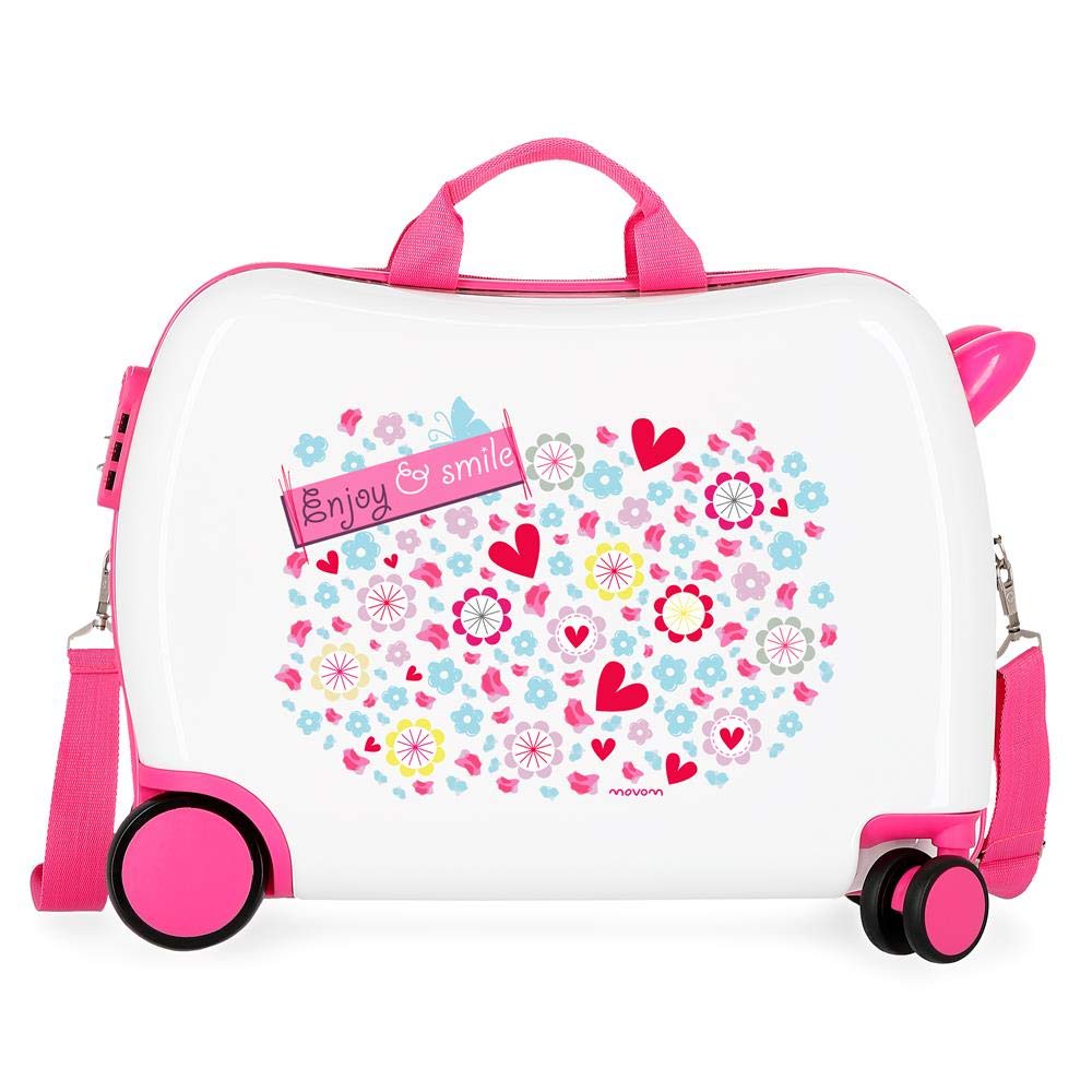 Ride-on suitcase 2 multi-direction spinner wheels Movom Enjoy and Smile