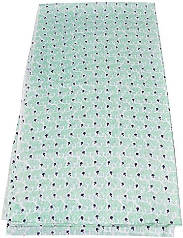 Mudit Crafts Cotton Elephant Printed Dress Making 2.5 Meter Jaipuri WhiteFabric