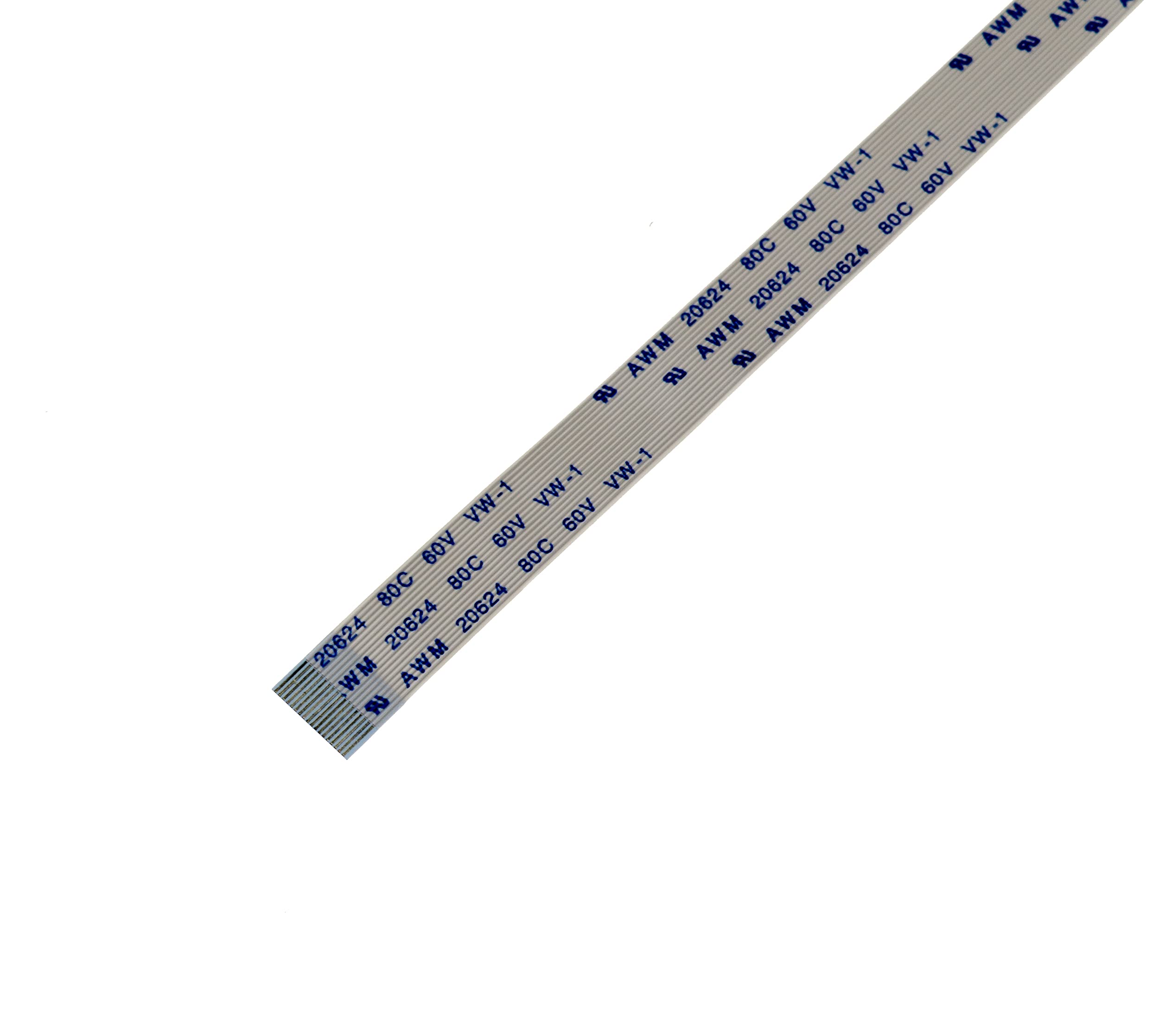 KALEA-INFORMATIQUE ZIF FPC Tape 18 AWM wires, 0.5mm pitch length 200mm width 9mm. Connectors on the same side of the FPC sheet.