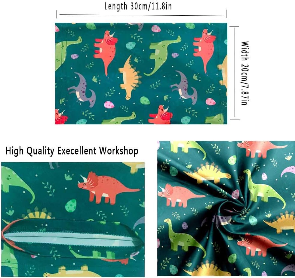GICEY 2PCS Tube Neck Scarf for Boys and Girls Lightweight, Kids Bandana Face Covering with Filter Pocket, Dinosaur Neck Gaiter for Kids and Youth Gator: Sports & Outdoors