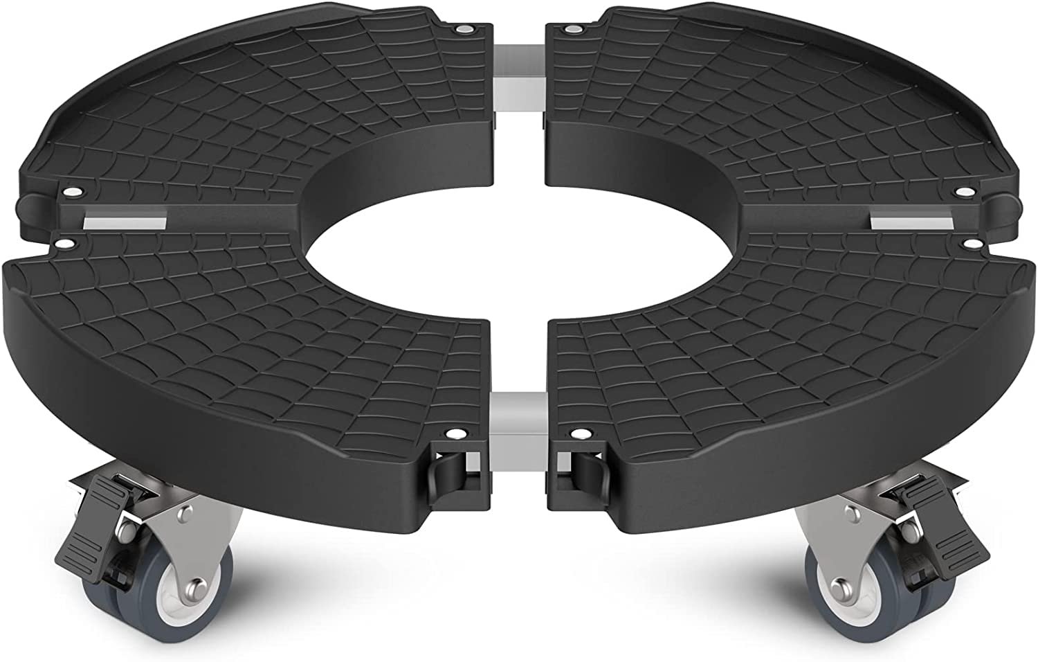 WELDUN Plant Caddy with Wheels Heavy Duty, Adjustable Ø 40-57 cm Plant Stand with Lockable Caster 200KG, Rolling Plant Dolly/Roller for Indoor Outdoor Large Planter, Garden Flower Pot, 1 Pack