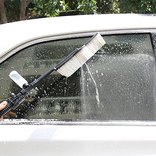 RZDEAL Car Wash Soft Brush + Fandle Switch + Foam Bottle, Multi-Purpose Car Towel Washing Machine Water Gun Accessories (White+Black) - Thumbnail 6