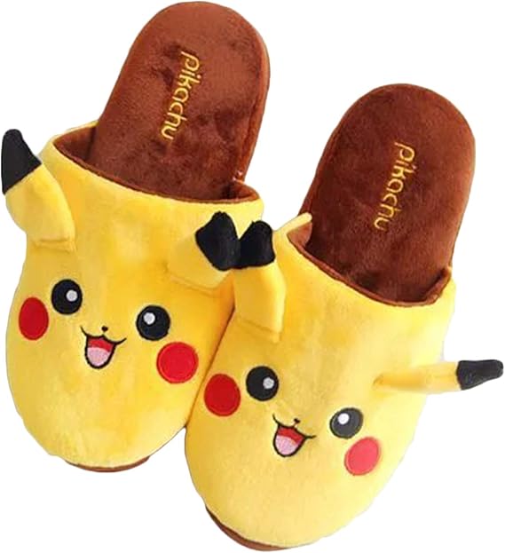 Pokemon Hausschuhe Pikachu - Rutschfeste Kinderschuhe Größe 6-13