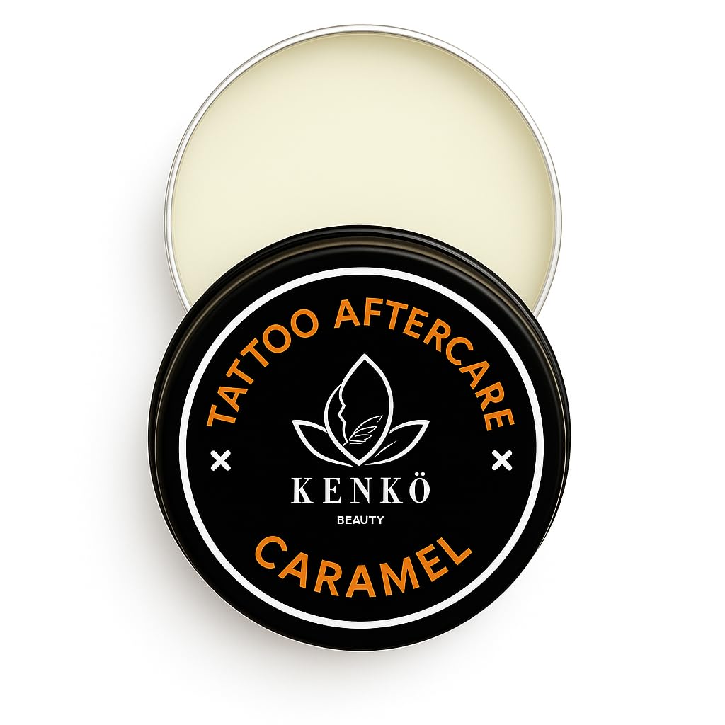 Tattoo Aftercare 30g | Keeps Tattooed Skin Hydrated & Bacteria Free! | Vegan and Organic Tattoo Cream (Caramel)