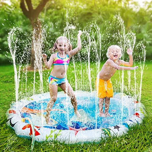 Termichy Splash Pad, Premium Sprinkler Pad for Kids Outdoor Water Play Sprinklers (59")
