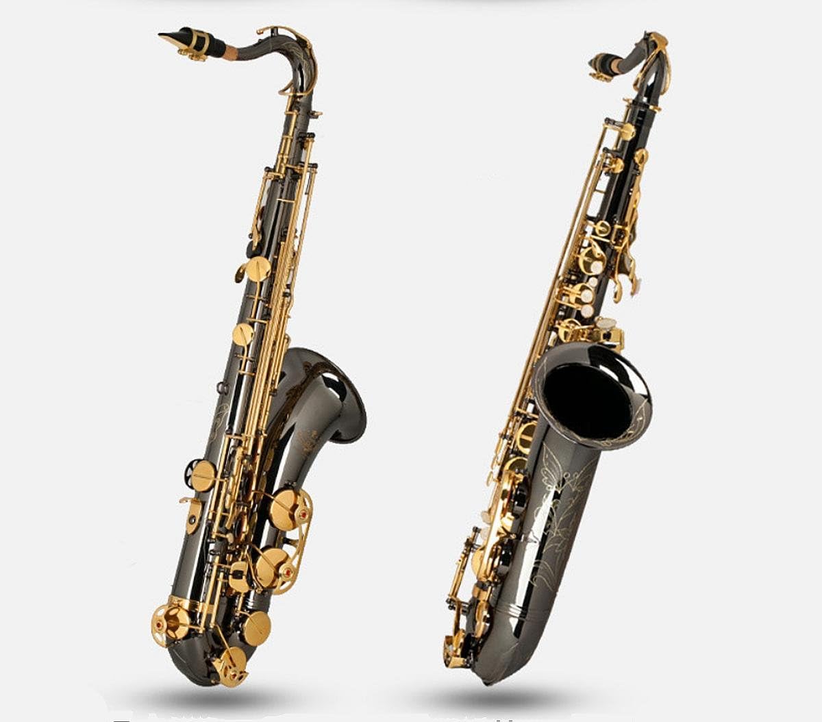 Undécima B Flat saxofón Tenor níquel negro chapado Gran Flor sa