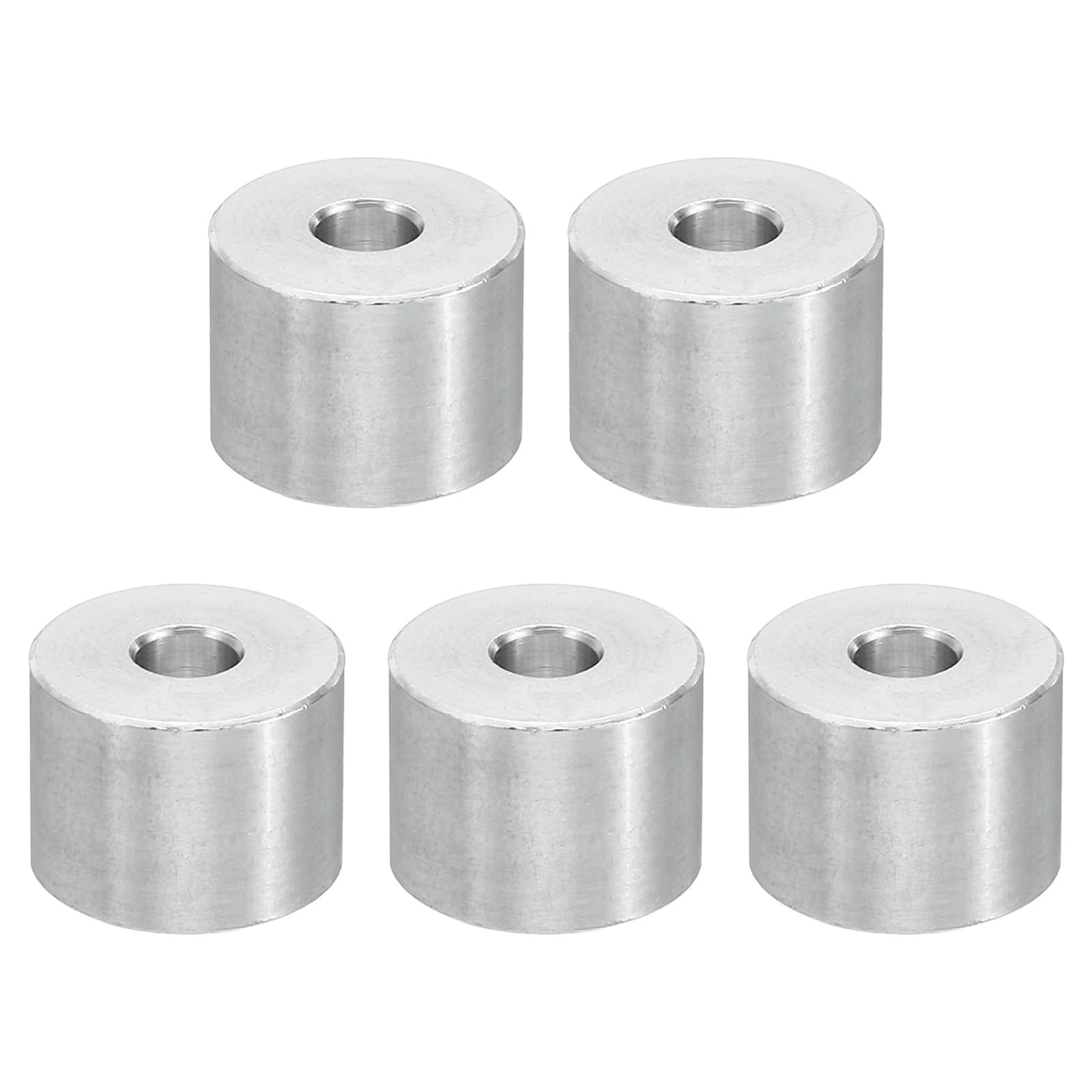 PATIKIL M5 Aluminum Spacers, 5 Pcs Metal Spacer Aluminum 5.2mm ID x 16mm OD x 16mm L Aluminum Spacer Screw Standoff Round for 1/5inch or M5 Screw Bolts