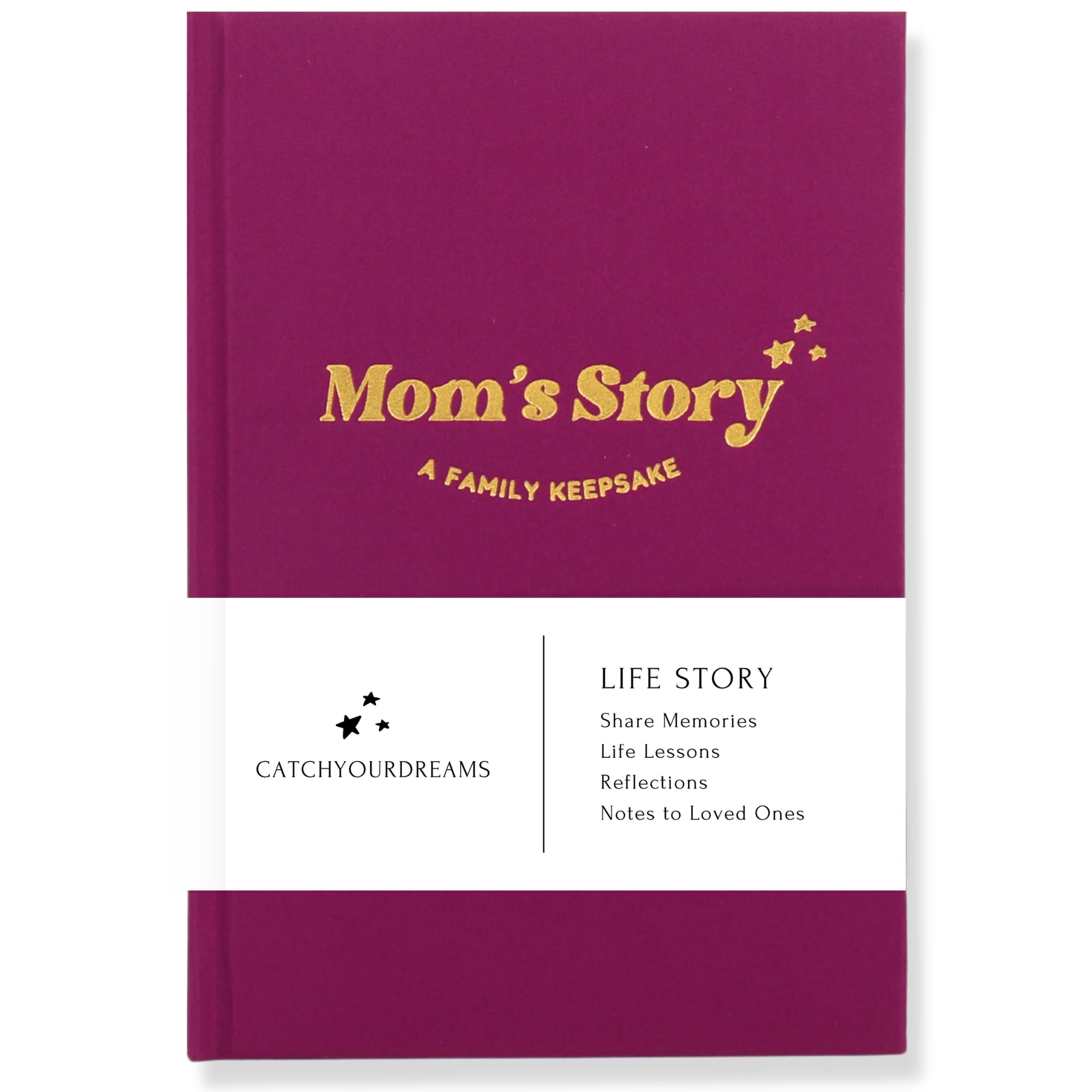 CATCHYOURDREAMS Memory Journal: A Guided Keepsake for Moms to Share Life Stories and Cherished Moments with Loved Ones (2024, Purple, A5)