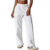 ABOCIW Womens Wide Leg Sweatpants Fleece High Waisted Baggy Sweat Pant Athletic Joggers Lough Pants with Pockets