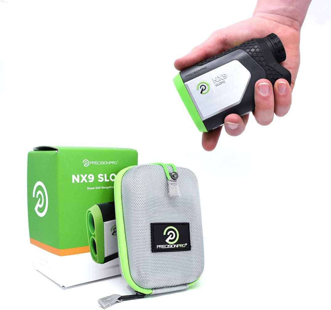 Precision Pro NX9 Slope Golf Rangefinder with Slope, Laser Golf Range Finder with Magnetic Holder, 600 Yard Range, Flack Lock with Pulse Vibration, 6X Magnification, Lifetime Batteries : Sports & Outdoors
