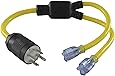 Conntek Y1450520S NEMA 14-50 50-Amp 125/250-volt RV/Generator Y-Adapter Plug to U.S. 15/20-Amp Female Connectors