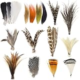 YZD Fly Tying Materials Starter Kit 12 Species Fly Tying Feathers Hair