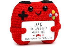 Fathers Day Handmade Gift Ideas from Daughter Son, Personalized Handmade Crochet Game Controller Dad Gifts for Fathers Day Bi