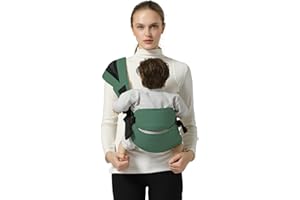 MISSWISDOM Toddler Sling Carrier, Toddler Carrier Sling Easy to Use, Baby Sling Carrier Hip Carrier for Baby Carrier Toddelr with Backrest, Green