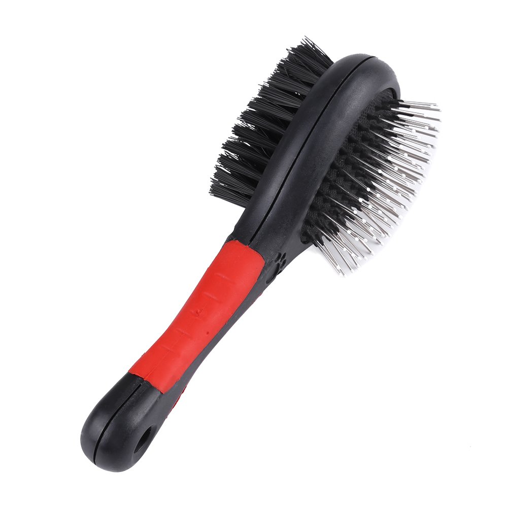 Double Sided Pet Grooming Brush, Dog Puppy Grooming Massage Comb for Dogs Cats Cleaning Loose Fur Dirt[L]