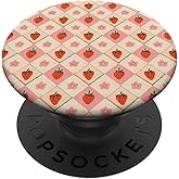 Pink Red Strawberry Pattern PopSockets Adhesive PopGrip